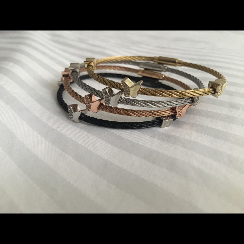 Stainless steel bangle bracelets